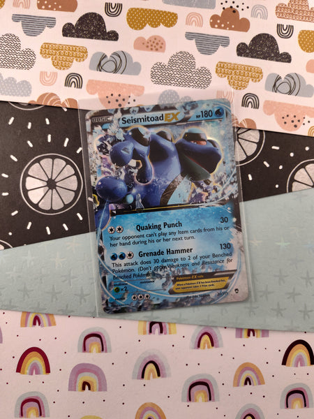 Pokemon TCG - Seismitoad EX Furious Fists Full Art Holo Card 20/111 - MP/Creased