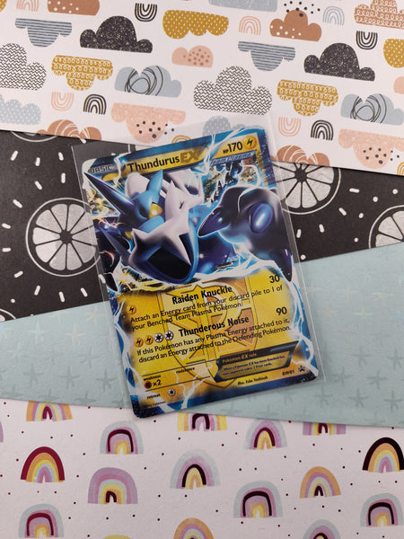 Pokemon TCG - Thundurus EX Black & White Promo Full Art Holo Card BW81 - LP