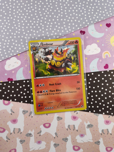 Pokemon TCG - Emboar Black & White (Shattered) Holographic Card 19/114 - VG