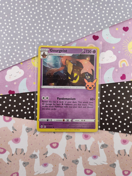 Pokemon TCG - Gourgeist Trick or Trade (Stamped) Holographic Card 077/203 - VG
