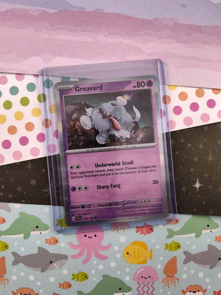 Pokemon TCG - Greavard Scarlet & Violet Holographic Card 105/198 - NM