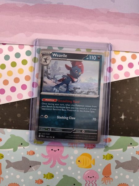 Pokemon TCG - Weavile Paldea Evolved Holographic Card 134/193 - NM