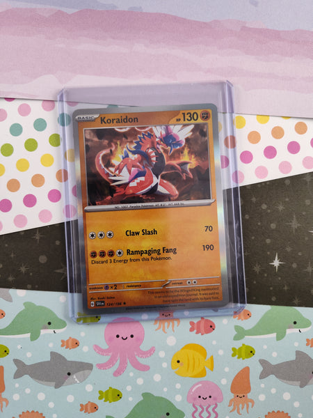 Pokemon TCG - Koraidon Scarlet & Violet Holographic Card 124/198 - NM
