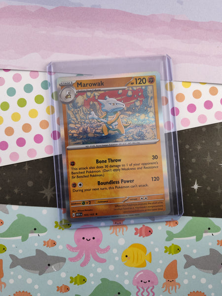 Pokemon TCG - Marowak Scarlet & Violet Holographic Card 105/165 - NM