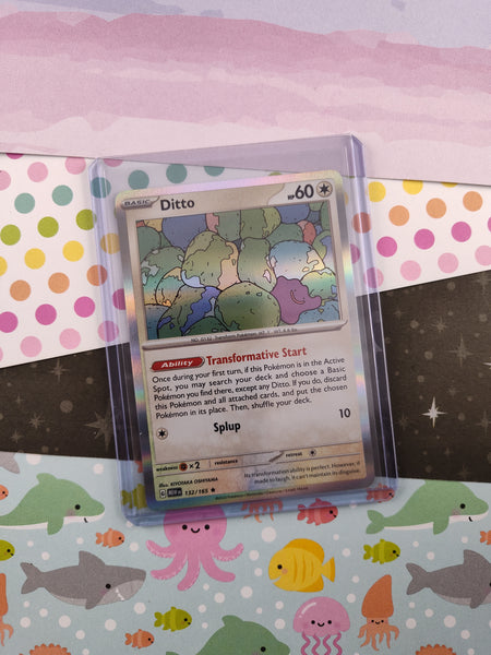 Pokemon TCG - Ditto Scarlet & Violet Holographic Card 132/165 - NM Pfaltzcraftsmore Pokemon TCG - Ditto Scarlet & Violet Holographic Card 132/165 - NM Pfaltzcraftsmore
