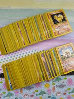 Vintage 1990's Bulk Pokemon Card Lot, 117 Common + 110 Uncommon WOTC Cards No Duplicates