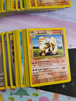 Vintage 1990's Bulk Pokemon Card Lot, 117 Common + 110 Uncommon WOTC Cards No Duplicates