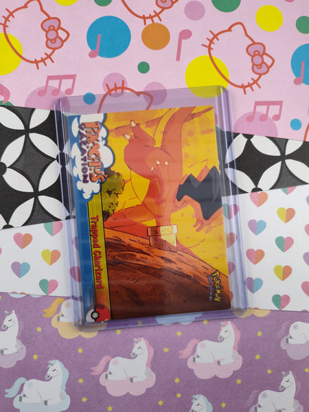 Vintage 1998 Topps 1st Edition Blue Label Pikachu's Vacation #51 "Trapped Charizard" Non-Holo Pokemon Card - NM