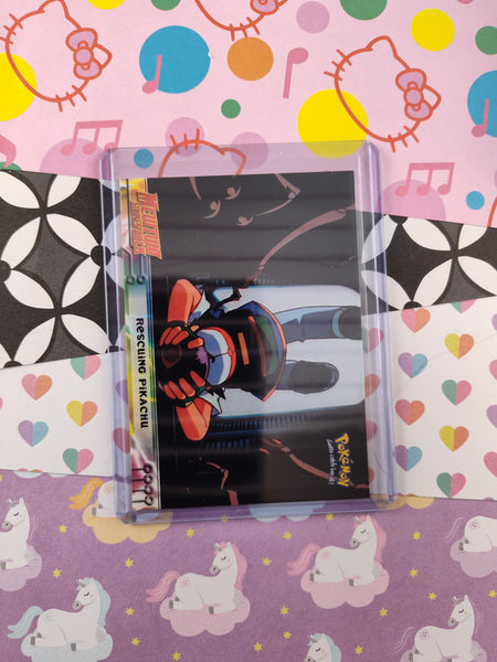 Vintage 1998 Topps Black Label Mewtwo Strikes Back #30 "Rescuing Pikachu" Non-Holo Pokemon Card - NM