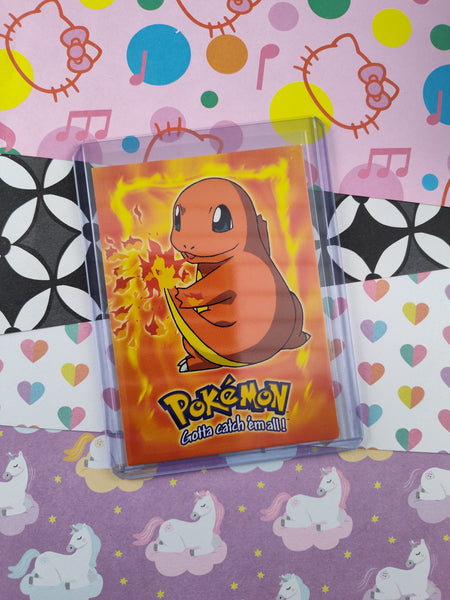 Vintage 1998 Topps 1st Edition Blue Label Pokemon the 1st Movie #E4 of 12 "Charmander" Non-Holo Pokemon Card - NM