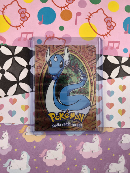 Vintage 1998 Topps 1st Edition Blue Label Pokemon the 1st Movie #E11 of 12 "Dragonair" Holographic Pokemon Card - NM
