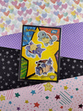 Vintage 1999 Topps 1st Edition Blue Label Squirtle Evolutions Pokemon Puzzle Card - VG