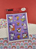 Vintage 1990's Hallmark Peanuts Snoopy Rewards Hearts Full Sticker Sheets Pack of 8 Sheets, NEW & SEALED