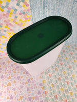 Vintage Tupperware Storage Mates 1614-5 Container w/Green Lid 9-3/4 Cup/2.3 Litres