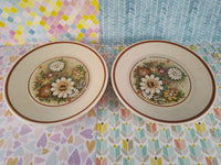 Vintage Temper-Ware by Lenox "Magic Garden" Appetizer/Dessert Plate Set/2