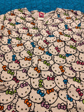 Hello Kitty by Sanrio Colorful White Women's Scrub Top Size Medium