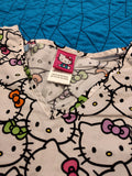 Hello Kitty by Sanrio Colorful White Women's Scrub Top Size Medium