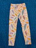 Cat & Jack Girl's Leggings Colorful Orange Purple Blue Lightning Bolts, NWT
