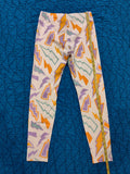 Cat & Jack Girl's Leggings Colorful Orange Purple Blue Lightning Bolts, NWT