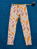 Cat & Jack Girl's Leggings Colorful Orange Purple Blue Lightning Bolts, NWT