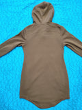 Victoria Secret LOVE Pink Long Hooded Pullover Sweater, Olive Green Sz XL