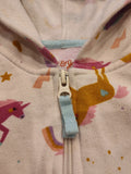 Cat & Jack Girl's Unicorn White Rainbow Colorful Hoodie Hooded Sweatshirt Full Zip