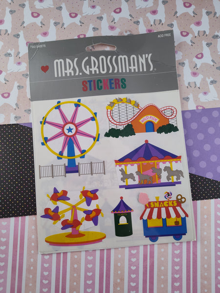 Vintage Mrs. Grossman's Stickers, Carnival, 2 Sheets New & Sealed