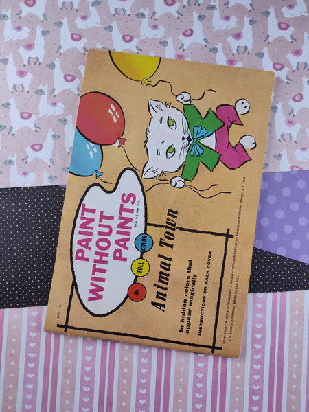 Vintage 1960 Paint Without Paints in Full Color "Animal Town", Completed