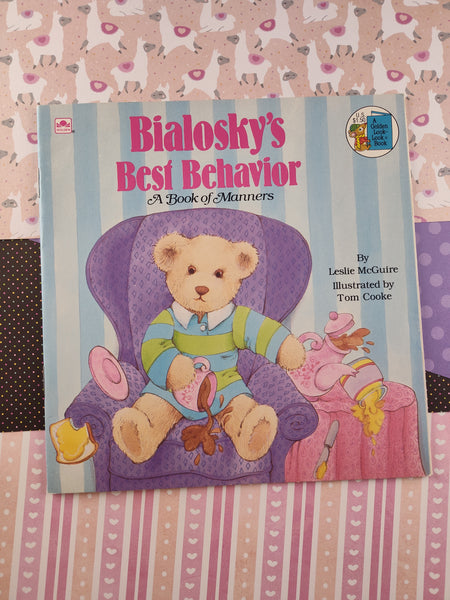 Vintage 1986 Golden Look-Look Book Bialosky's Best Behavior: A Book of Manners Softcover