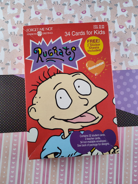 Vintage 1997 Viacom American Greetings Forget Me Not Rugrats Valentines Cards NIB
