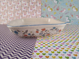 Vintage Floral w/Goose "Country Classics Collection by Action" Small Square Stoneware Casserole Dish