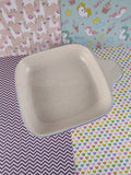 Vintage Floral w/Goose "Country Classics Collection by Action" Small Square Stoneware Casserole Dish