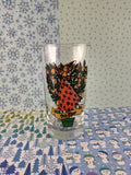 Vintage 12 Days of Christmas "9th Day" Glass Tumbler, Nice & Clean