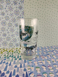 Vintage 12 Days of Christmas "8th Day" Glass Tumbler, Nice & Clean