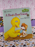 Vintage 1986 Sesame Street Growing-Up Book, A Bird's Best Friend Hardcover