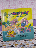 Vintage 1988 1st Printing Guy Gilchrist's Tiny Dinos: Fun At the Beach, A Book of Actions Hardcover