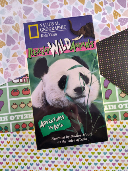 Vintage 1994 National Geographic Kids Video: Really Wild Animals, Adventures in Asia VHS Tape Sealed, New