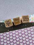 Homeschool Homework Grading Stamp Set/3 Wooden Block/Rubber Stamps