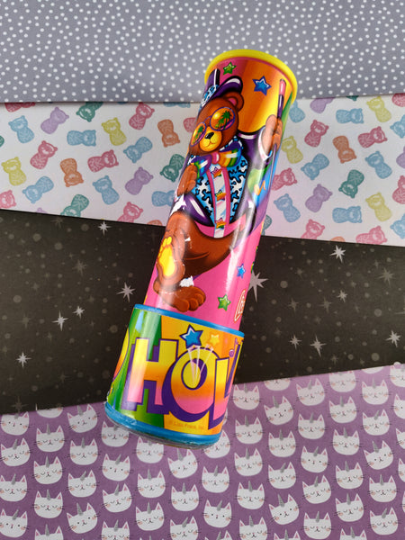 Vintage 1990's Lisa Frank Dancing Bear Twist Style Kaleidoscope, 6"