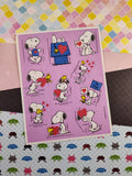 Vintage 1990's Hallmark Peanuts Snoopy Valentine's Day Hearts Full Sticker Sheet, Clean & Unused