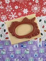 Vintage Holly Pond Hill Christmas Oval Holly Frame #L13303 Wooden Block/Rubber Stamp