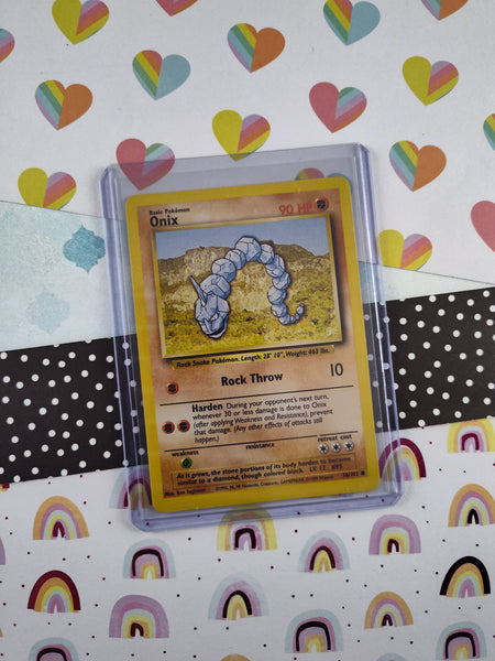 Vintage Common - Onix Base Set Non-Holo Pokemon Card 56/102 - NM