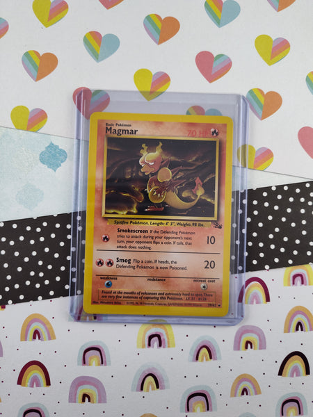 Vintage Uncommon - Magmar Fossil Non-Holo Pokemon Card 39/62 - NM