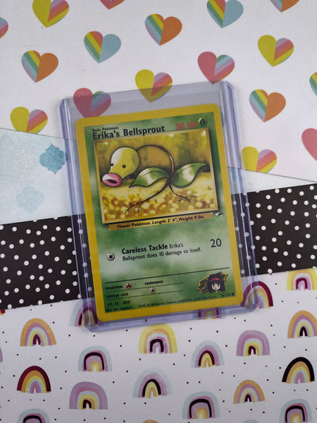 Vintage Common - Erika's Bellsprout Gym Heroes Non-Holo Pokemon Card 76/132  - NM