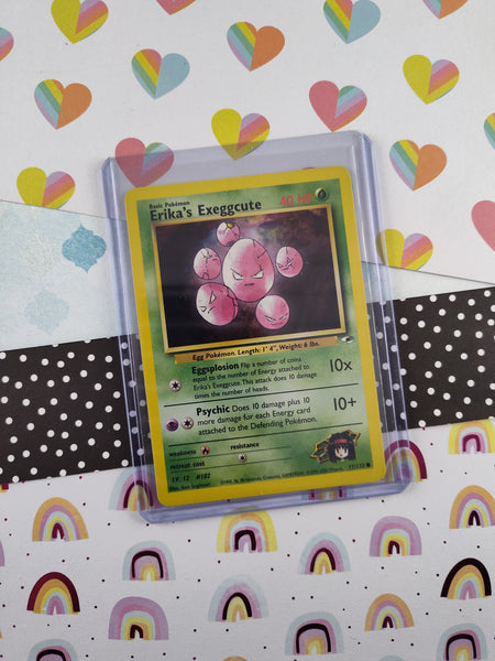 Vintage Common - Erika's Exeggcute Gym Heroes Non-Holo Pokemon Card 77/132  - NM