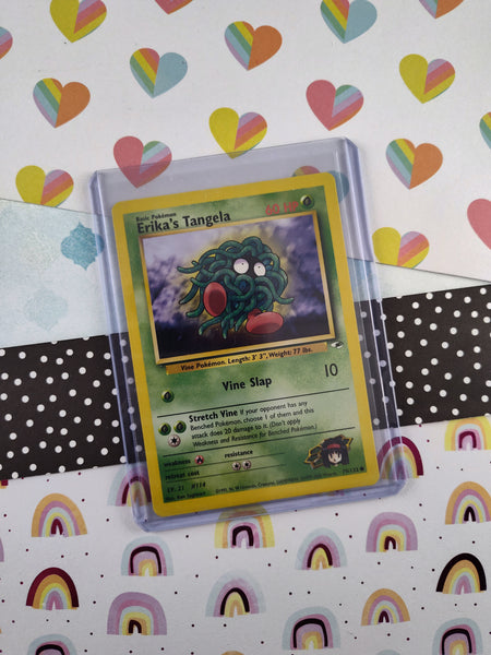 Vintage Common - Erika's Tangela Gym Heroes Non-Holo Pokemon Card 79/132  - NM