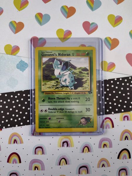 Vintage Common - Giovanni's Nidoran Gym Challenge Non-Holo Pokemon Card 75/132  - NM