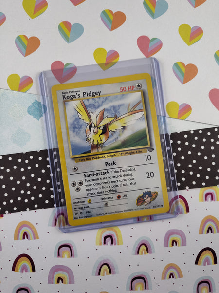 Vintage Common - Koga's Pidgey Gym Challenge Non-Holo Pokemon Card 80/132  - NM
