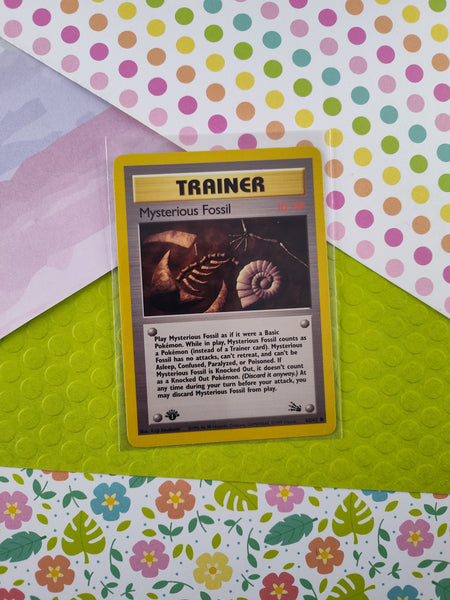 mysterious fossil pokemon card Vintage Common - 1st Edition Mysterious Fossil Pokemon Card 62/62