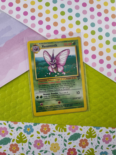 Vintage Rare - Venomoth Base Set 2 Non-Holo Pokemon Card 31/130 - LP